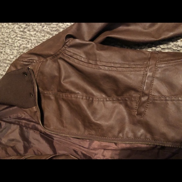 Brown Leather Jacket - Picture 3 of 4